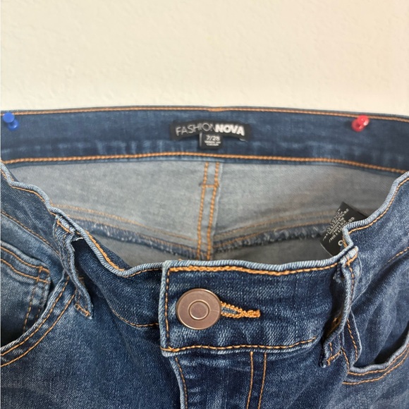Fashion Nova High Rise Dark Blue Jeans - Picture 3 of 3